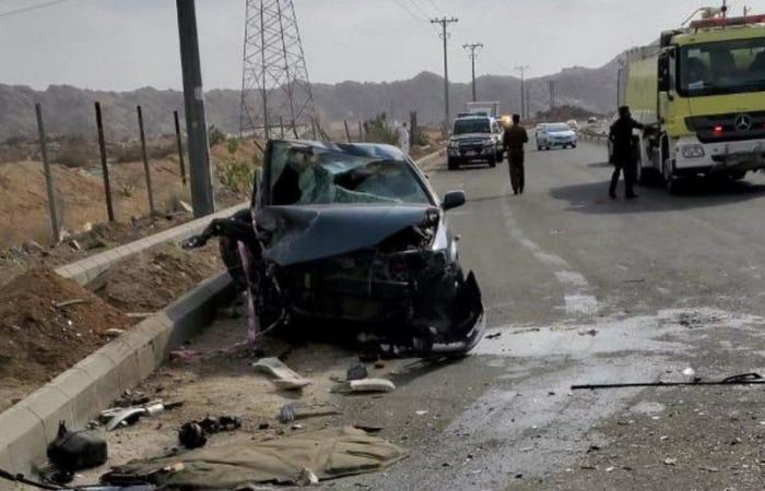مصرع شخص وإصابة 7 آخرين في حادث تصادم على طريق الجعرانة بمكة