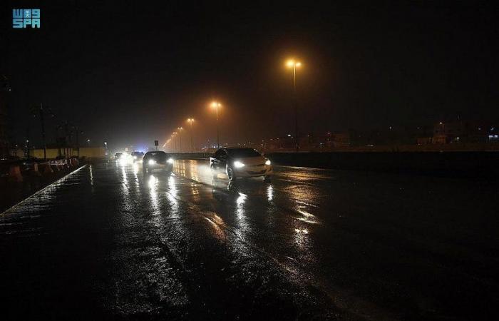 بالصور.. أمطار من خفيفة إلى متوسطة على الرياض
