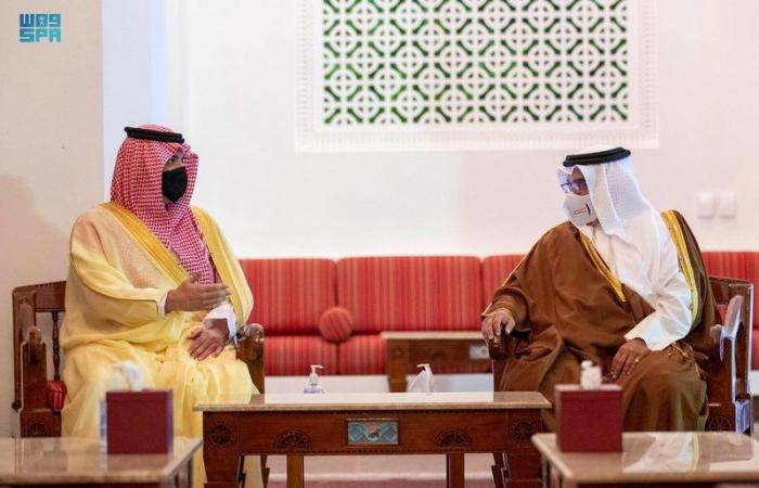 وزير الداخلية يلتقي ولي عهد مملكة البحرين
