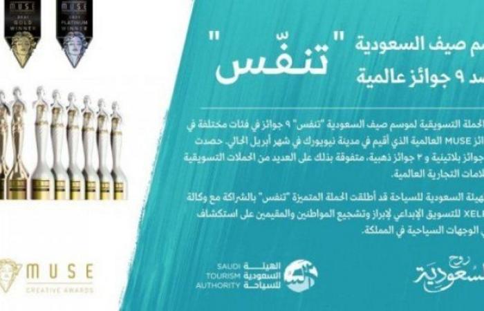 من نيويورك.. الحملة التسويقية لموسم السعودية "تنفس " تحصد 9 جوائز عالمية