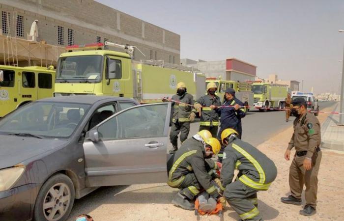 مستشفى الدلم ينفذ فرضية ناجحة لحادث سير مروري