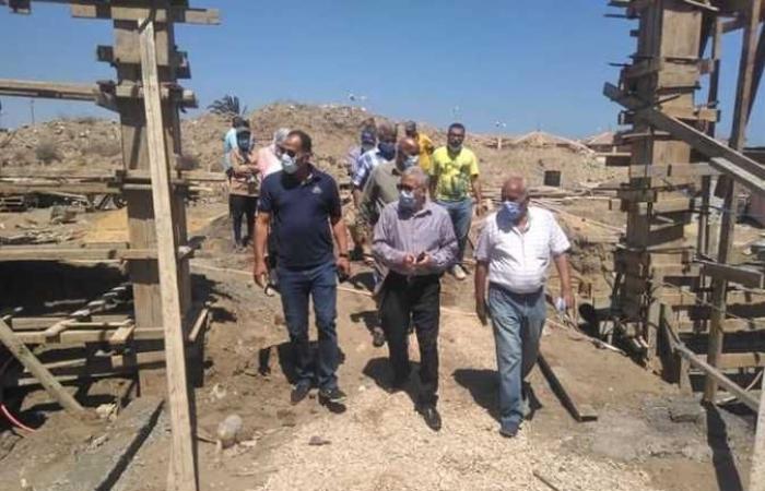 سكرتير عام بورسعيد يتابع أعمال إنشاء محطة الصرف الصحي الجديدة في حي الزهور