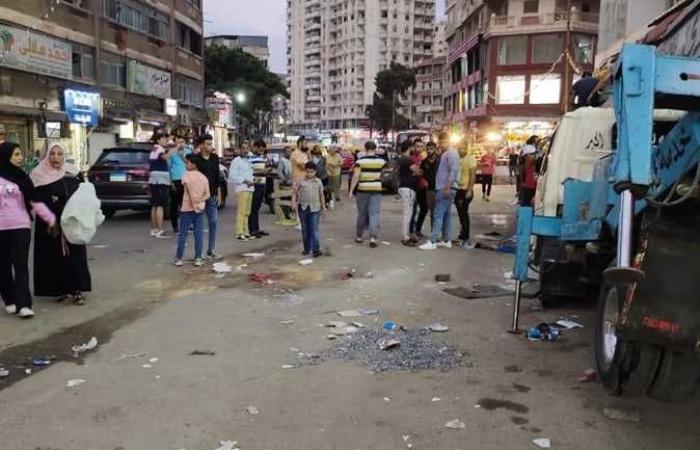 إصابة شخصين سقطت عليهما «رافعة أثاث» من الطابق الخامس بالإسكندرية (صور)