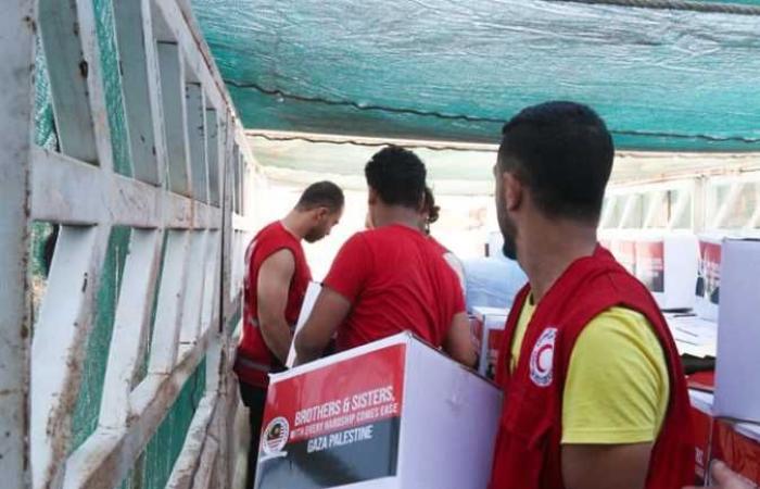 وزيرة التضامن تعلن إطلاق الهلال الأحمر المصري معونة الدعم الإغاثي للفلسطينيين