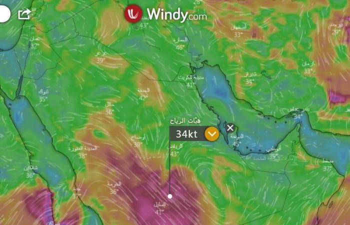 فرص الأمطار والمواقع المتأثرة بالغبار في توقعات "الحصيني" لطقس الإثنين
