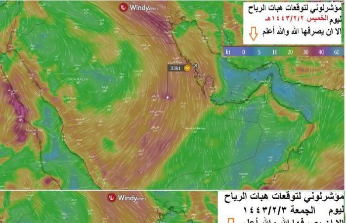 حرارة تتهاوى.. "أجواء نهاية الأسبوع" كما يراها "الحصيني": أمطار تتواصل