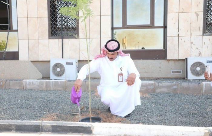 "صحة حائل" تطلق مبادرة «مديريتنا خضراء» لتشجير المساحات المحيطة بمبنى المديرية