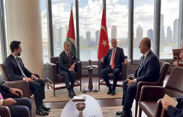 الملك يلتقي اردوغان ويؤكد أهمية زيادة مستوى التبادل التجاري بين البلدين