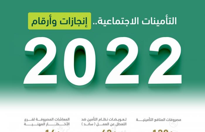 التأمينات السعودية: 120 مليار ريال مصروفات المنافع التأمينية لعام 2022