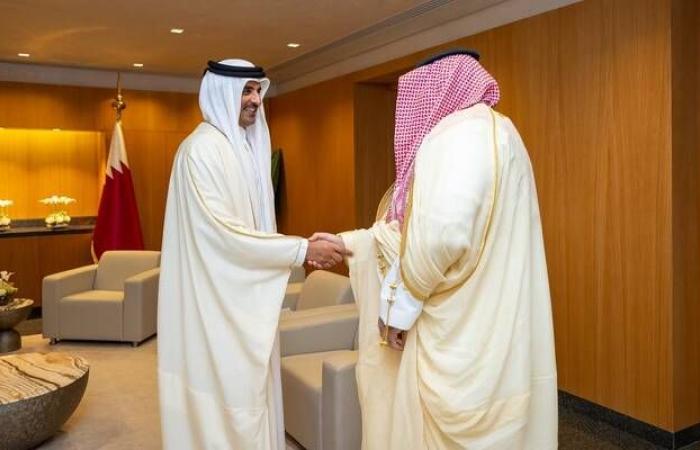 أمير قطر يستقبل وزير الاقتصاد والتخطيط السعودي