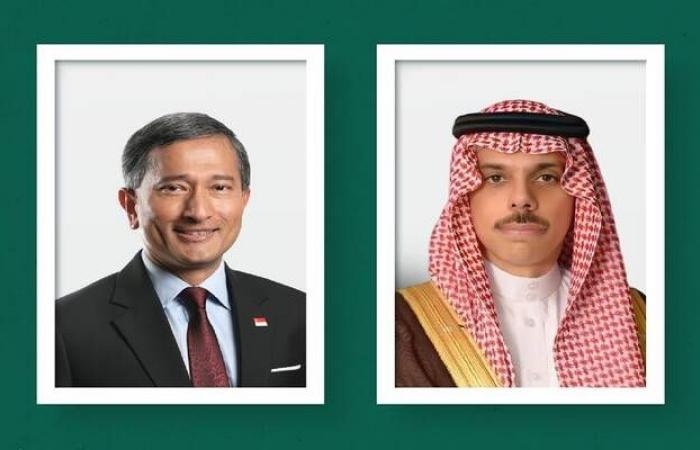 وزير الخارجية يبحث سبل تعزيز العلاقات بين السعودية وسنغافورة بكافة المجالات