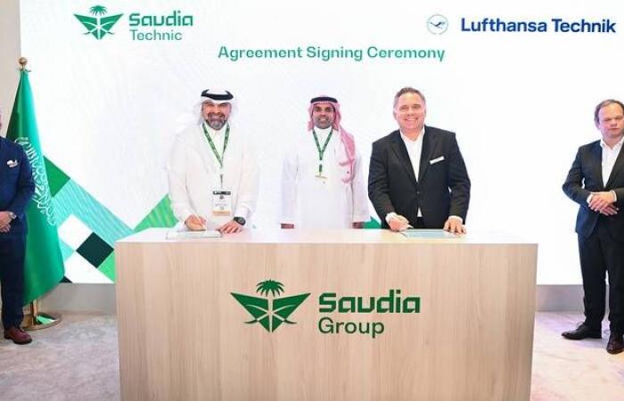 تابعة للخطوط السعودية توقع اتفاقية مع لوفتهانزا لصيانة 84 طائرة من طراز إيرباص