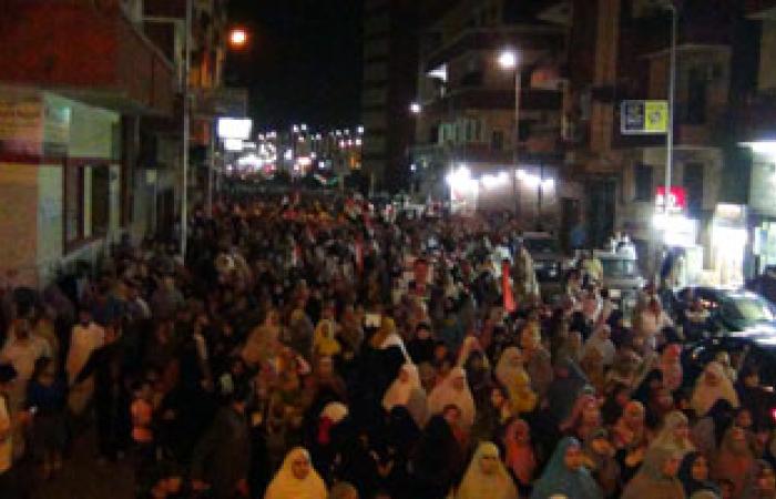 مسيرة للتحالف الوطنى المؤيد لمرسى فى مليونية ليلة القدر بالفيوم