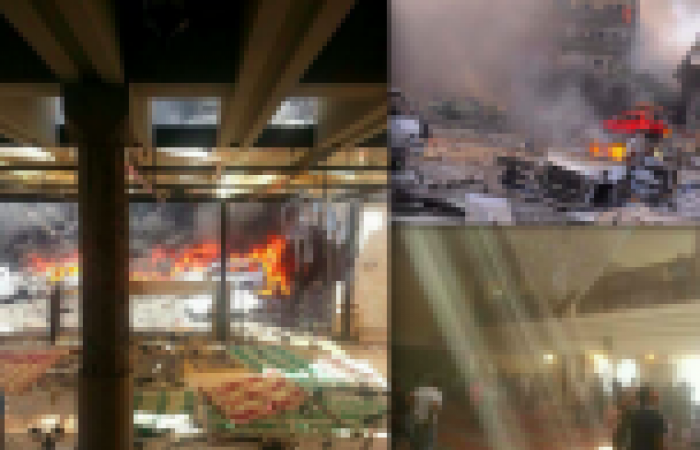 بالفيديو.. كاميرا مراقبة تسجل لحظة انفجار مسجد في طرابلس شمالي لبنان