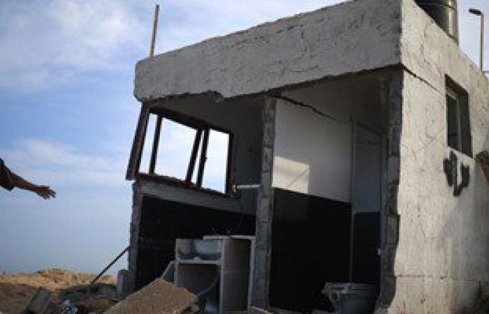 أضرار الغارات الإسرائيلية على مواقع عسكرية تابعة لكتائب القسام