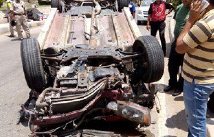 إصابة 7 مدرسات فى حادث انقلاب سيارة بسوهاج