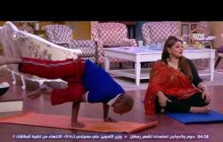 السفيرة عزيزة - الفنانة / هالة صدقي تمارس رياضة اليوجا مع بهارا سنج " مدرب اليوجا الهندي  "