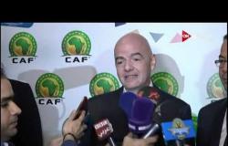 تصريحات إنفانتينو رئيس الاتحاد الدولي لكرة القدم من فعاليات الجمعية العمومية الاستثنائية للكاف