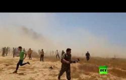 لحظة تفجير استهدف قيادات "الجيش الوطني الليبي" خلال جنازة المسماري