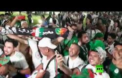 شاهد.. احتفالات صاخبة لمشجعي منتخب الجزائر بتأهله لنصف نهائي كأس إفريقيا