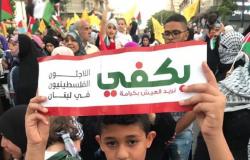 بالفيديو.. تظاهرة فلسطينية لبنانية رفضاً لقرارات وزير العمل