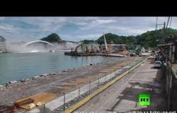 لحظة انهيار جسر في تايوان .. فيديو جديد