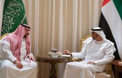 مباحثات عسكرية بين محمد بن زايد ونائب وزير الدفاع السعودي