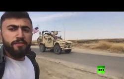 بالفيديو.. عربة للجيش الأمريكي تدهس سيارة صحفي كردي بالقامشلي