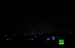 لحظة إستهداف الطيران الإسرائيلي لقطاع غزة