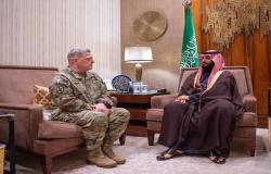 ولي العهد السعودي يبحث التعاون الدفاعي مع رئيس الأركان الأمريكي