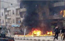 بالفيديو : سوريا.. إصابة 5 أشخاص في انفجار سيارة مفخخة وسط مدينة عفرين