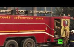 انهيار مصنع ملتهب على رؤوس رجال إطفاء في الهند