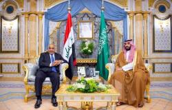 ولي العهد السعودي يبحث مستجدات الأوضاع مع رئيس وزراء العراق