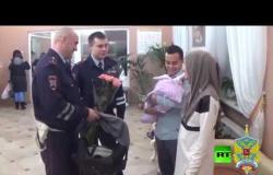 شرطة مرور موسكو تسعف امرأة حامل إلى دار التوليد