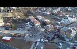 طائرة مسيرة ترصد الدمار الذي خلفه زلزال تركيا