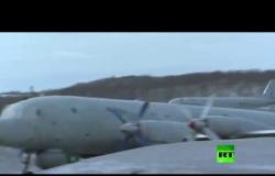 تحليق طائرات "إيل-38" المضادة للغواصات  فوق بحر بارنتس