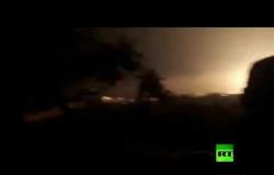 فيديو لاستهداف الطيران السوري للجيش التركي