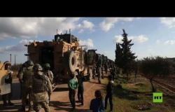 قوافل الجيش التركي قرب قرية باتبو السورية