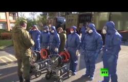 العسكريون الروس يعقمون دور المسنين في إيطاليا