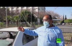 آثار قصف استهدف مستشفى الخضراء العام في العاصمة الليبية طرابلس