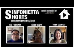 Lockdown Live - Sinfonietta Shorts 22nd April 2020