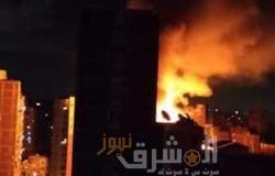 إخمادحريق هائل بعقار بمنطقة محرم بك وسط الإسكندرية