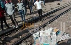 وفاة نجار صدمه قطار ببني سويف