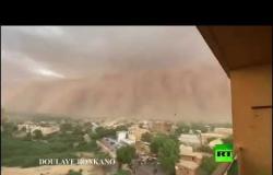 فيديو من أفلام الرعب.. عاصفة رملية قوية تضرب النيجر