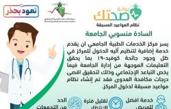 "الخدمات الطبية" بجامعة الملك عبدالعزيز تدشن خدمة "صحتك" لحجز المواعيد المسبقة