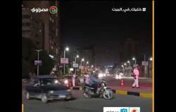 قوات الشرطة تتابع تنفيذ حظر التجول بشارع السودان بالجيزة
