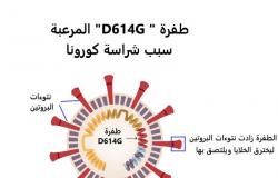 باحثون: طفرةD614G  المرعبة سبب شراسة فيروس كورونا