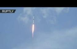 لحظة إطلاق صاروخ فالكون مع أحدث قمر صناعي لنظام التموضع العالمي