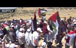 المئات يحتشدون في بلدة عصيرة شمالي نابلس رفضا لخطة الضم الإسرائيلية