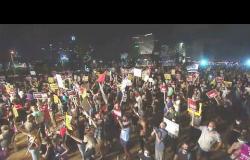 مظاهرات مناهضة للحكومة الإسرائيلية في تل أبيب
